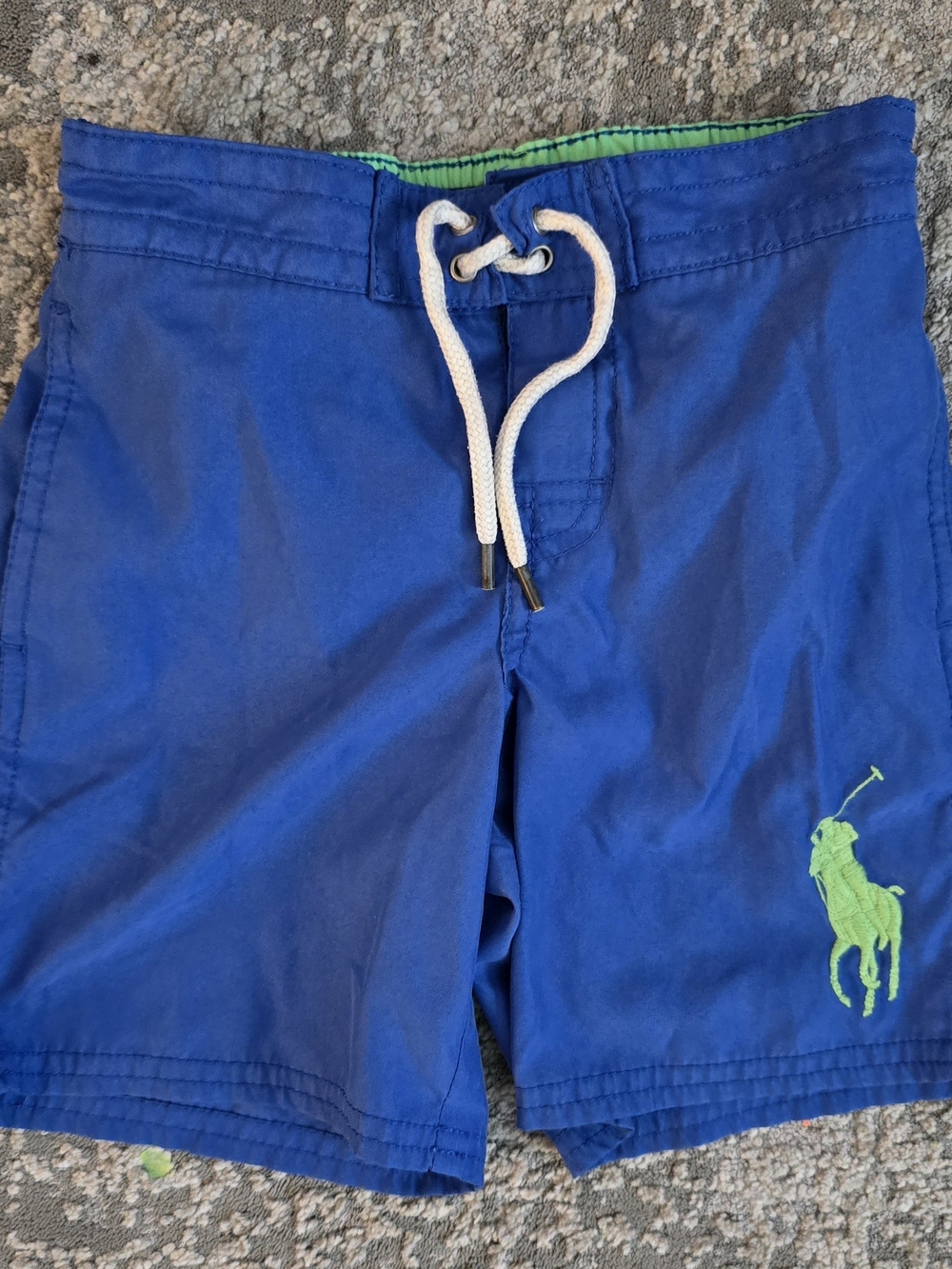 Ralph Lauren Blue Swim Shorts with Green Pony
